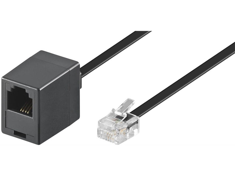 Pro Modular telephone extension cable - Schwarz - 6 meter