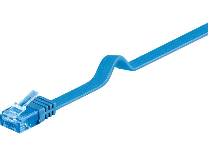 Pro LAN CAT 6A U/UTP flat - Blau - 3 meter