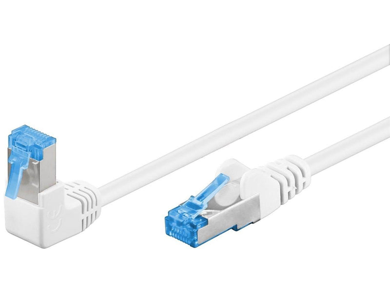 Pro LAN CAT 6A U/UTP 90° - Weiß - 1 meter