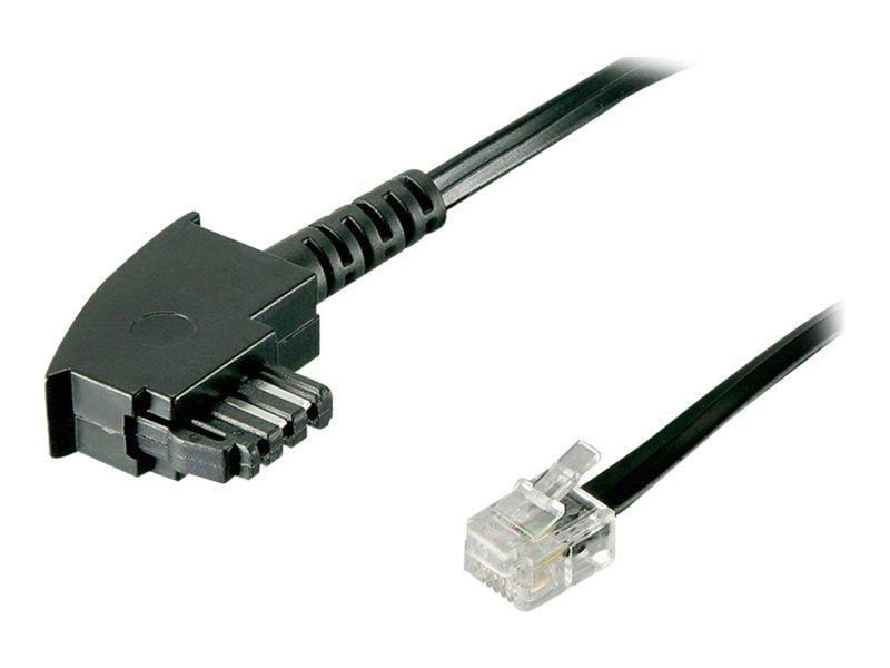 Pro TAE-F cable (universal Pin Out) black - Schwarz - 3 meter