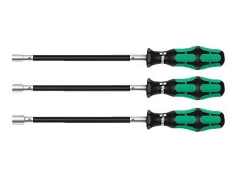 Wera 3 Piece Kraftform Flexible Shaft Nutspinner Set