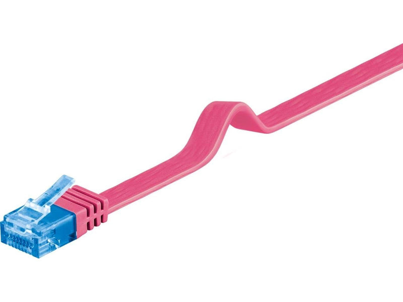 Pro LAN CAT 6A U/UTP flat - Rosa - 2 meter