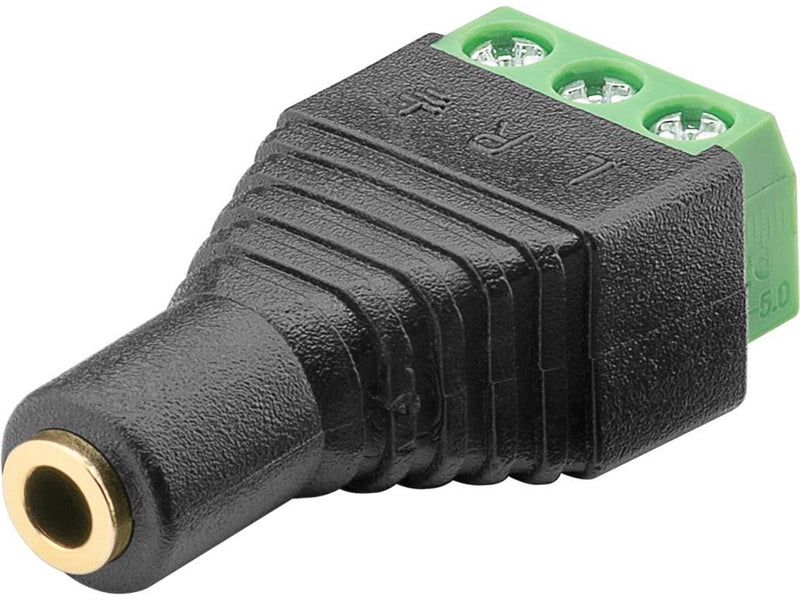 Pro Terminal Block 3-pin  3.5 mm female (3-pin stereo) - Schwarz