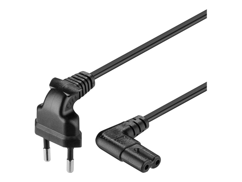 Pro Power cable C7 - 0.3 m - Schwarz - 90°