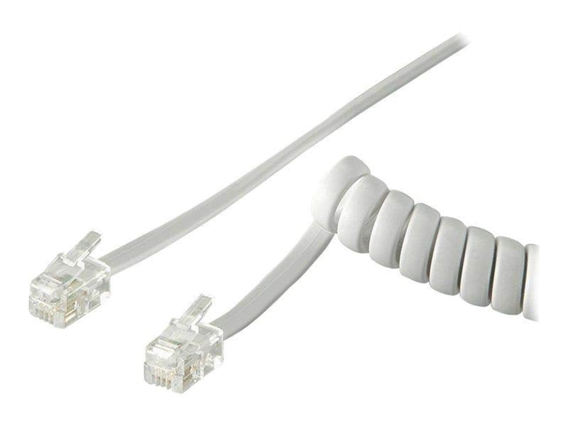 Pro Phone handset spiral cable CCA (copper-clad aluminium) - Weiß - 4 meter