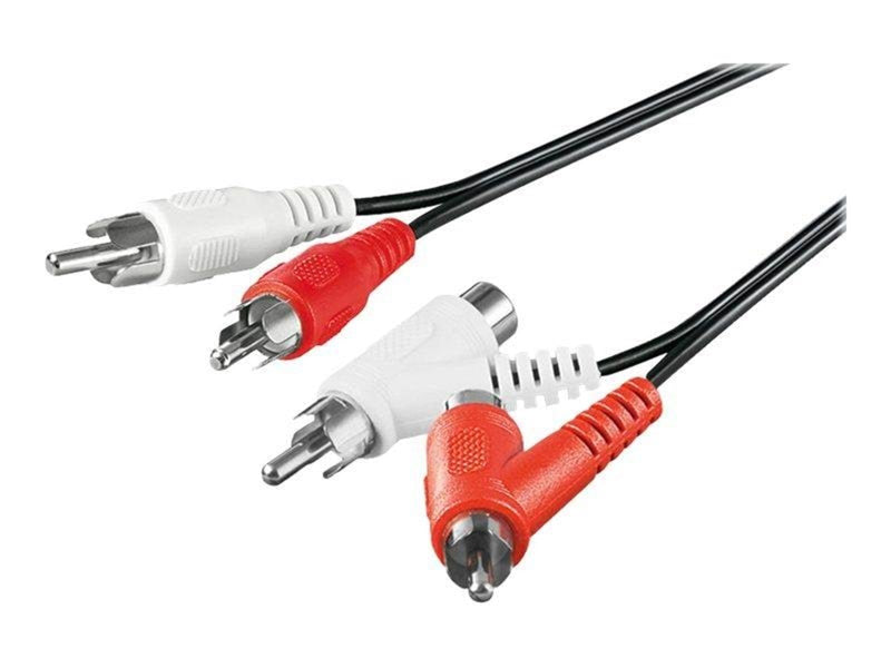 Pro Stereo connector cable RCA with passthrough