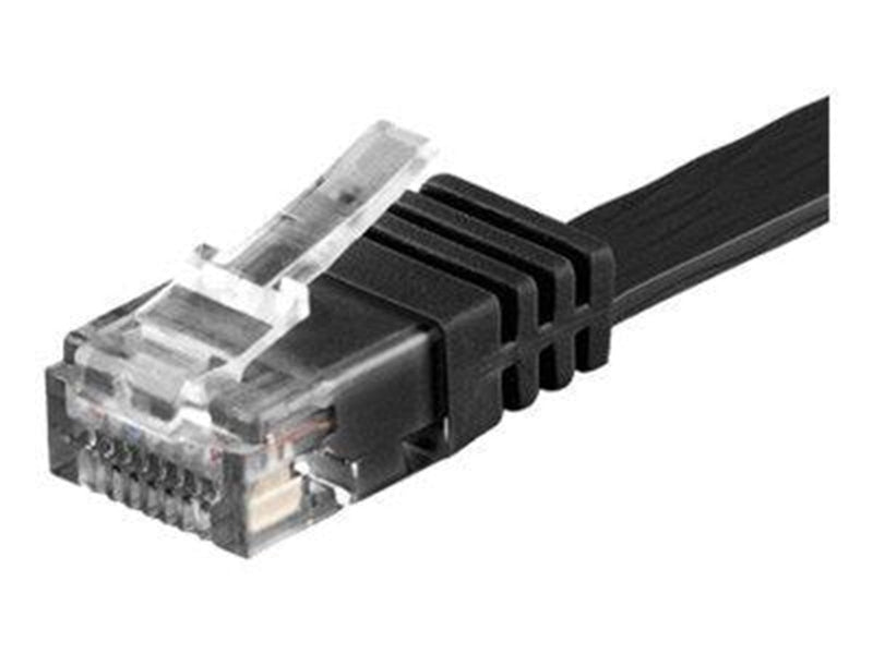 Pro LAN CAT 6 Flat U/UTP - Schwarz - 1 meter