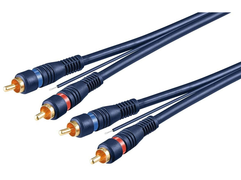 Pro Car HiFi stereo RCA connector cable double shielded