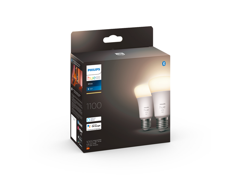 Philips Hue White A60 E27 1100 Lumen - 2-Pack