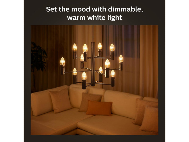 Philips Hue White Filament E14 B39 Candle Light - 1-pack