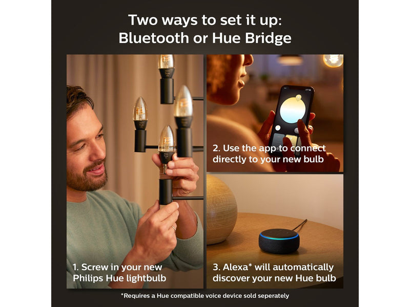 Philips Hue White Filament E14 B39 Candle Light - 1-pack