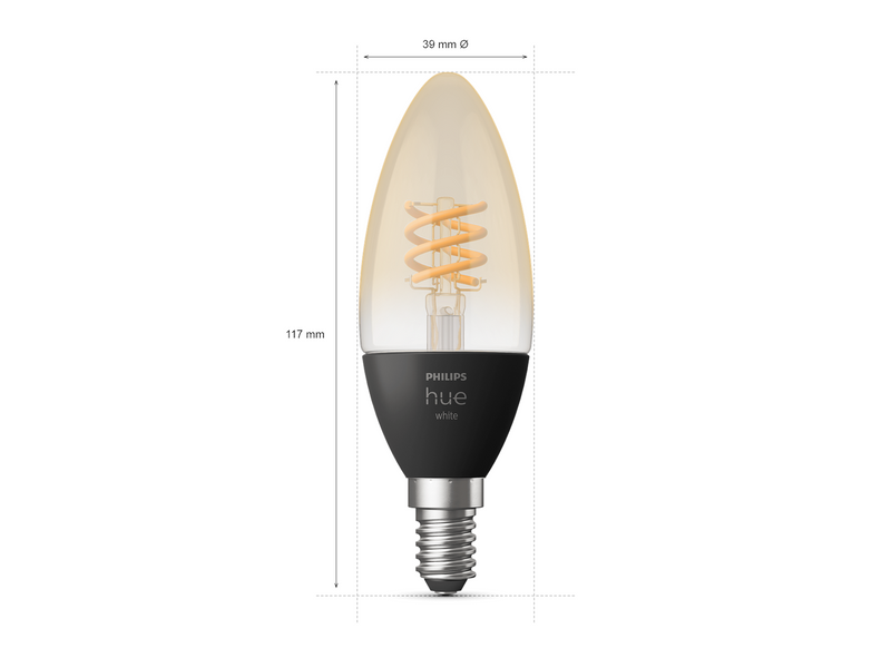 Philips Hue White Filament E14 B39 Candle Light - 1-pack