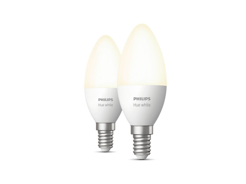 Philips Hue White E14 B39 Candle Light - 2-pack