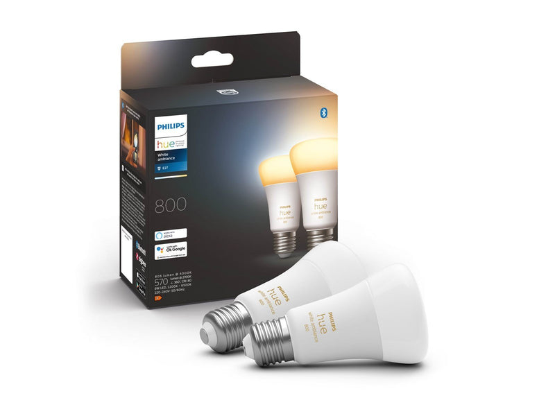 Philips Hue White Ambiance A60 E27 806 Lumen - Doppelpack