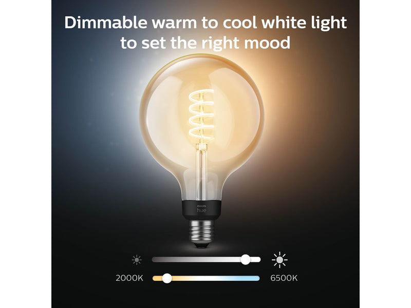 Philips Hue G125 E27 Giant Globe Glas mit Glühfaden