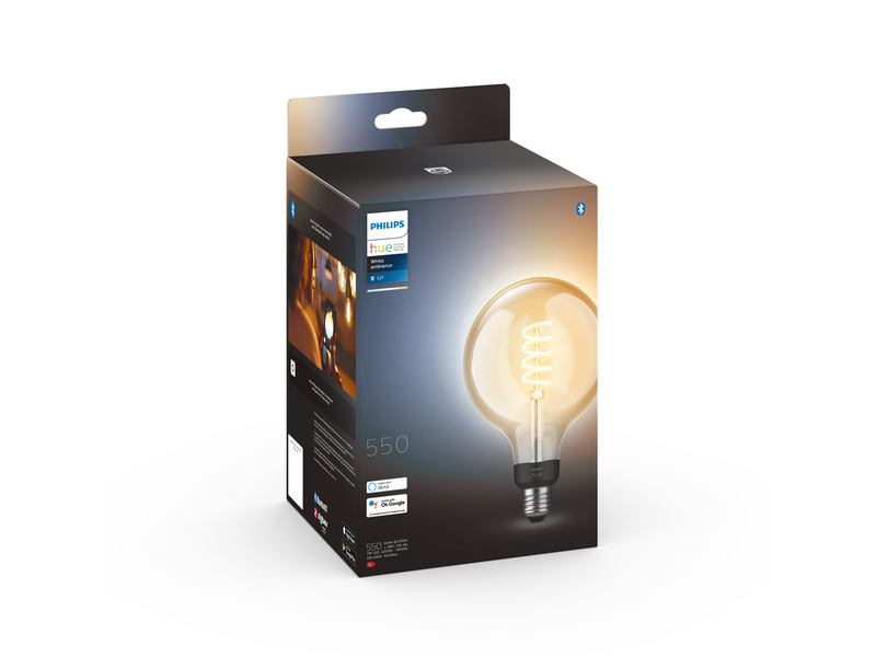 Philips Hue G125 E27 Giant Globe Glas mit Glühfaden