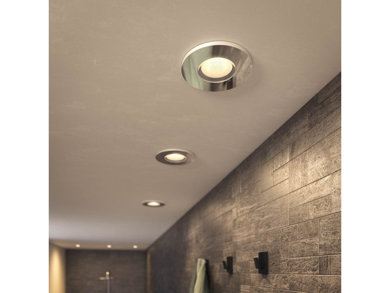 Philips Hue Adore Bathroom Recessed Downlight - with Hue Dimmer switch
