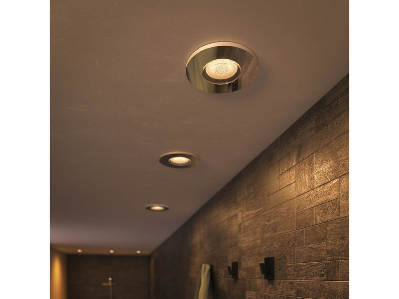 Philips Hue Adore Bathroom Recessed Downlight - with Hue Dimmer switch