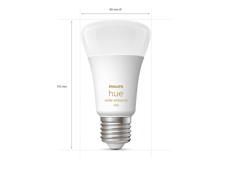 Philips Hue White Ambiance A60 E27 1100 Lumen - 2-Pack