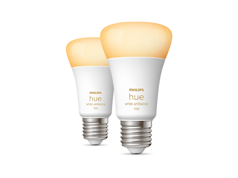 Philips Hue White Ambiance A60 E27 1100 Lumen - 2-Pack