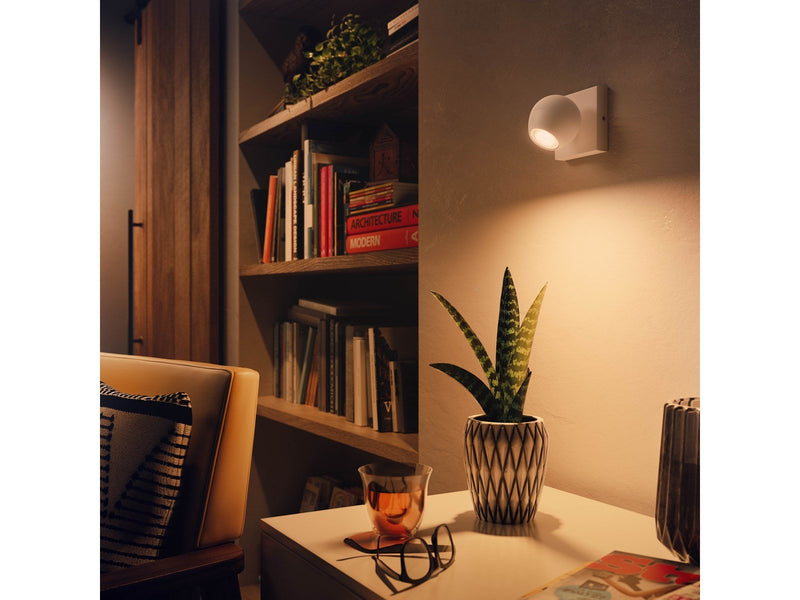 Philips Hue Buckram Single Spotlight - White