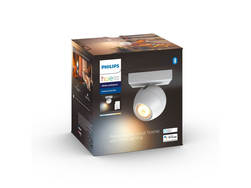 Philips Hue Buckram Single Spotlight - White
