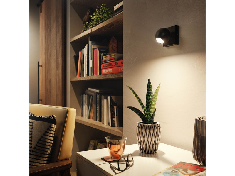 Philips Hue Buckram Single Spotlight - Black - With Dimmer Switch