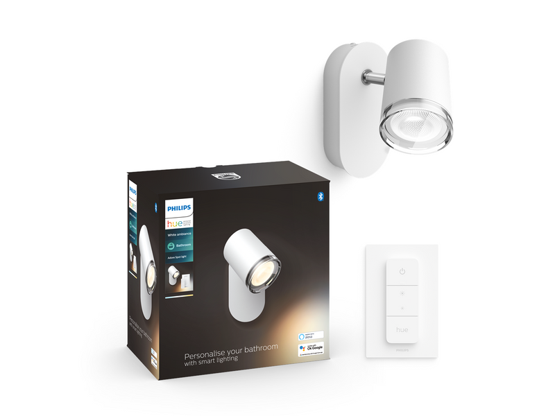 Philips Hue Adore Bathroom Single Spotlight - White