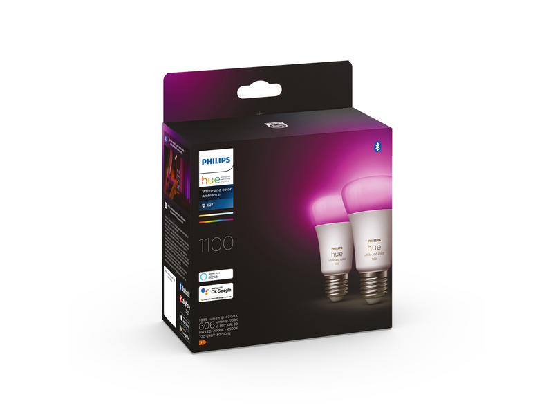 Philips Hue Color A60 E27 1100 Lumen - Doppelpack