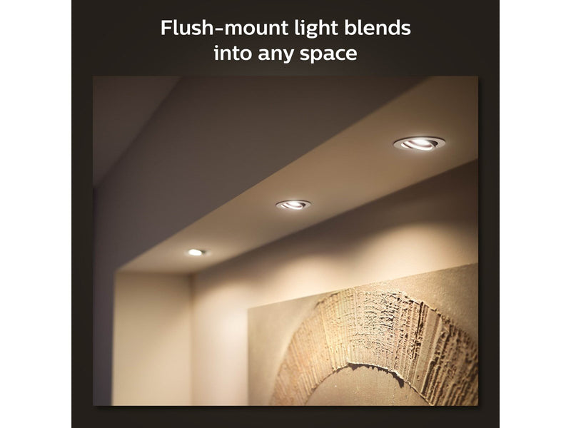 Philips Hue Milliskin Recessed Spotlight Round - White - 3-Pack