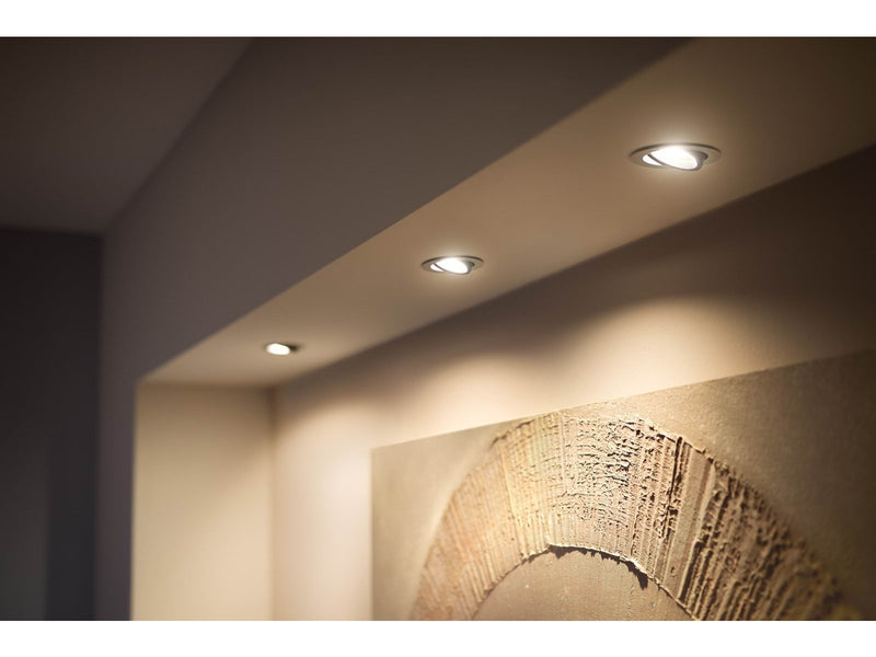 Philips Hue Milliskin Recessed Spotlight Round - Aluminium - 3-Pack