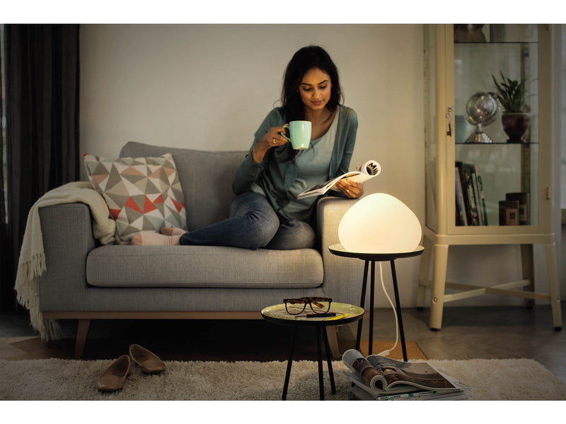 Philips Hue Wellner Table Lamp - White - With Dimmer Switch