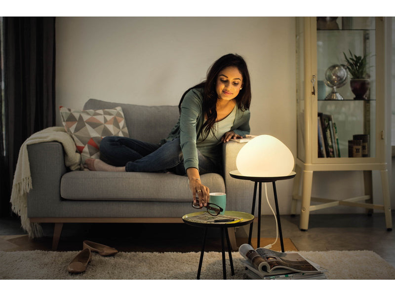 Philips Hue Wellner Table Lamp - White - With Dimmer Switch