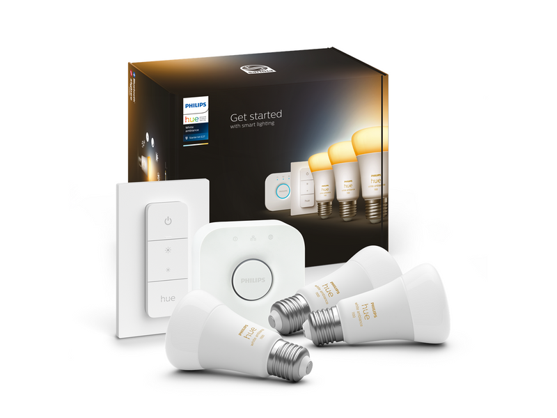 Philips Hue White Ambiance A60 E27 1100 Lumen - Starter Kit With 3 Bulbs