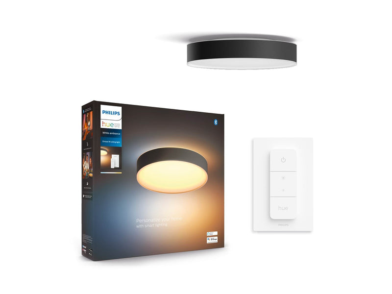 Philips Hue Enrave, mittelgroße Deckenleuchte (Schwarz)