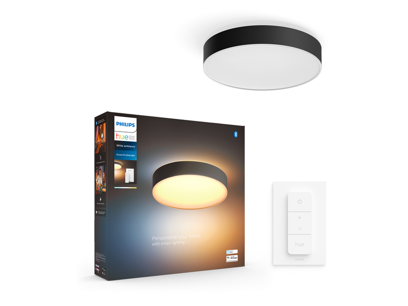 Philips Hue Enrave, mittelgroße Deckenleuchte (Schwarz)