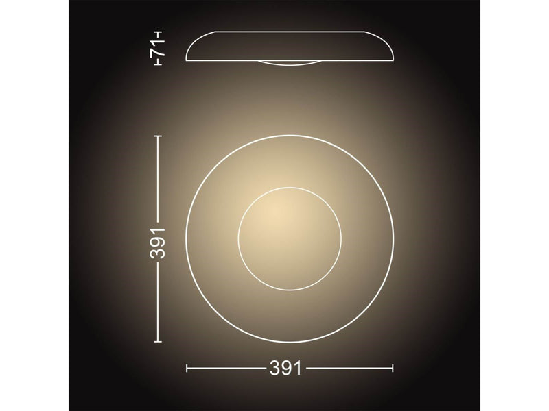 Philips Hue Still Plafond Ceiling Light - Black