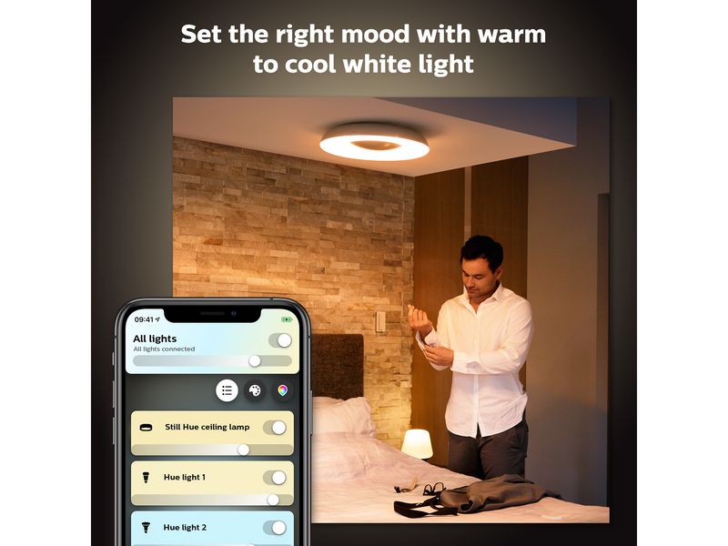 Philips Hue Still Plafond Ceiling Light - Black
