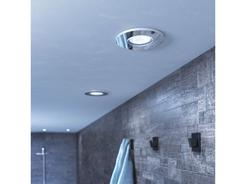 Philips Hue Adore Bathroom Recessed Downlight - Chrome - 3-pack
