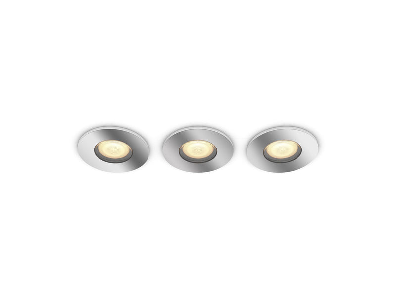 Philips Hue Adore Bathroom Recessed Downlight - Chrome - 3-pack