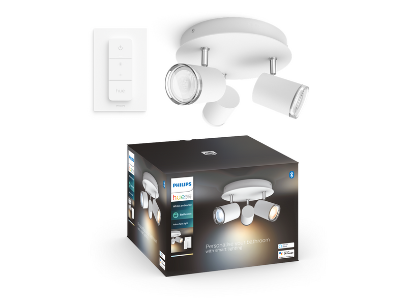 Philips Hue Adore Bathroom Ceiling Tripple Spotlight - White