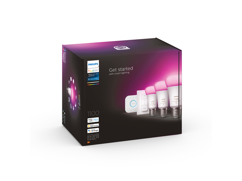 Philips Hue Color A60 E27 1100 Lumen - Starter Kit With 3 Bulbs
