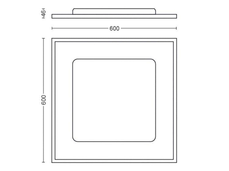 Philips Hue Aurelle Large Square Ceiling Panel Light - White