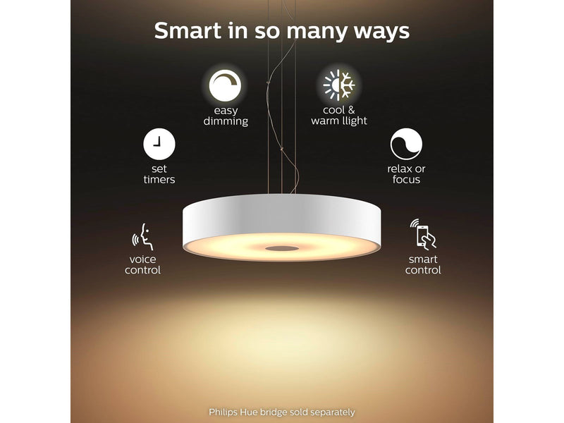 Philips Hue Fair Pendant Ceiling Light - White