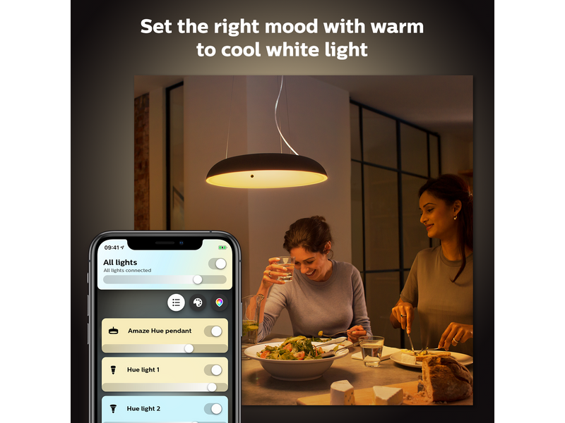 Philips Hue Amaze Pendant Ceiling Light - Black