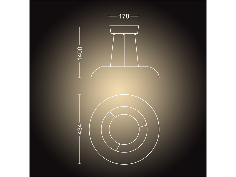Philips Hue Amaze Pendant Ceiling Light - Black
