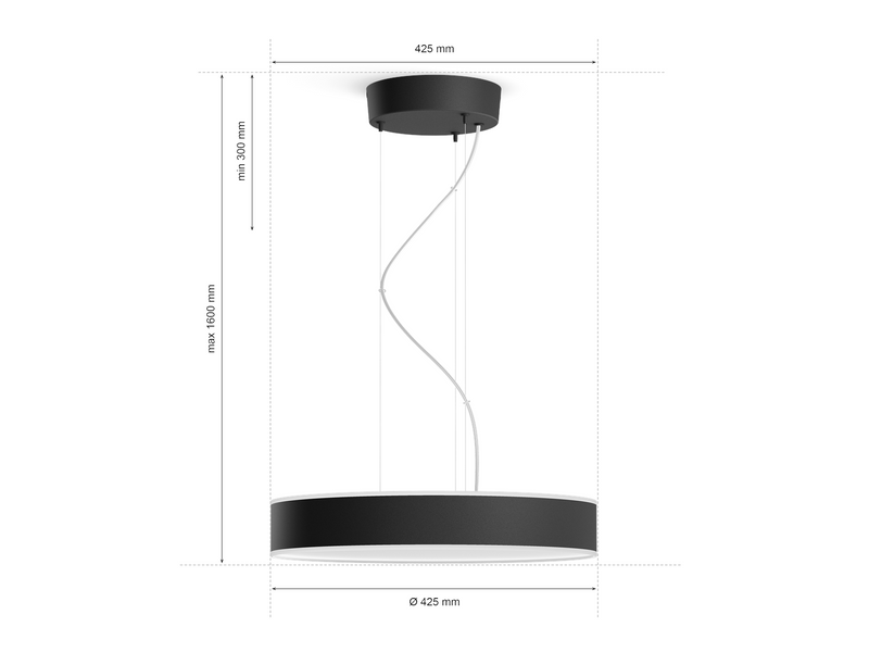 Philips Hue Enrave Pendelleuchte (Schwarz)