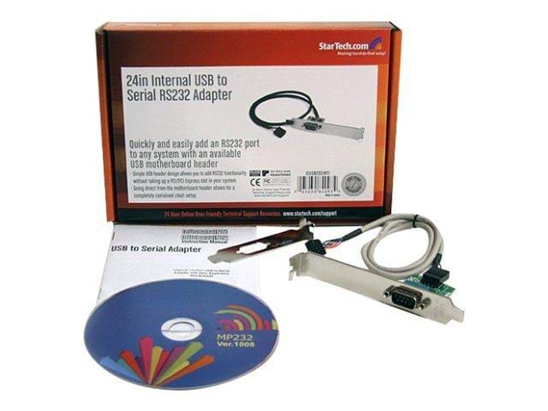 StarTech.com 24in Internal Motherboard USB Header zu Serial RS232 Adapter