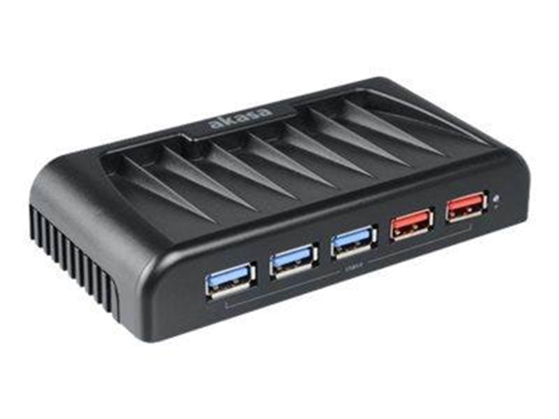 Akasa Connect 7 EX - hub - 7 ports USB-Hubs - USB 3.2 - 7 - Schwarz