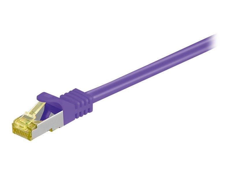 Pro RJ45 patch cord CAT 6A S/FTP (PiMF) 500 MHz with CAT 7 raw cable violet - Lila - 2 meter